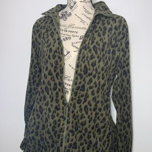 Old Navy Animal Print Camo Color Fleece Zip Up